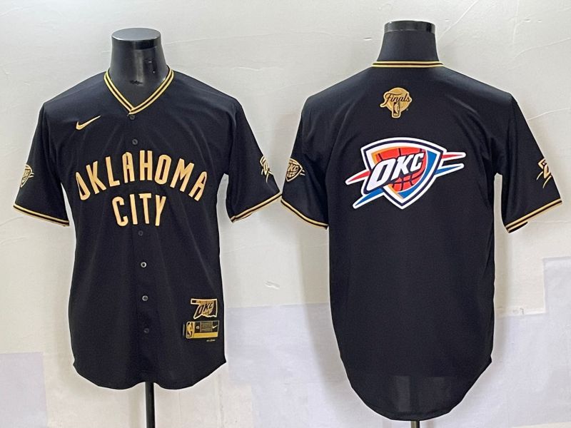 Men 2025 Oklahoma City Thunder Blank Black Joint Name Nike NBA Jersey style 11->oklahoma city thunder->NBA Jersey